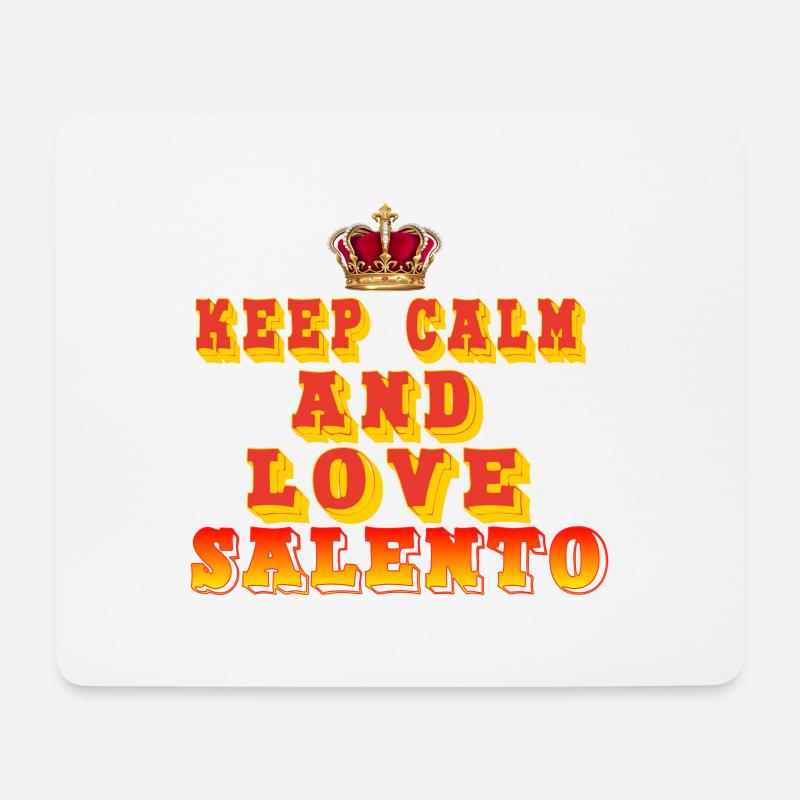 "Ruhe bewahren und Salento lieben" - Mousepad (Querformat) - Weiß