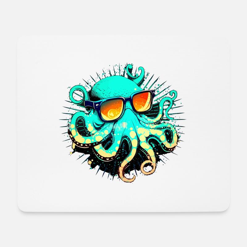 Cooloctopus - Mousepad (Querformat) - Weiß