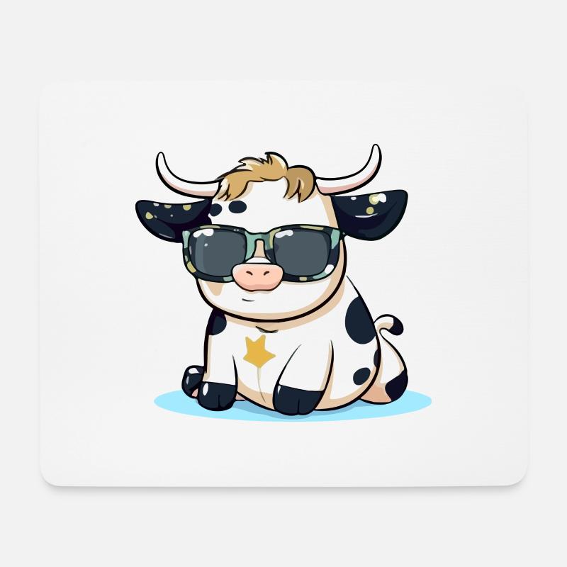 Lola die Kuh - Mousepad (Querformat) - Weiß