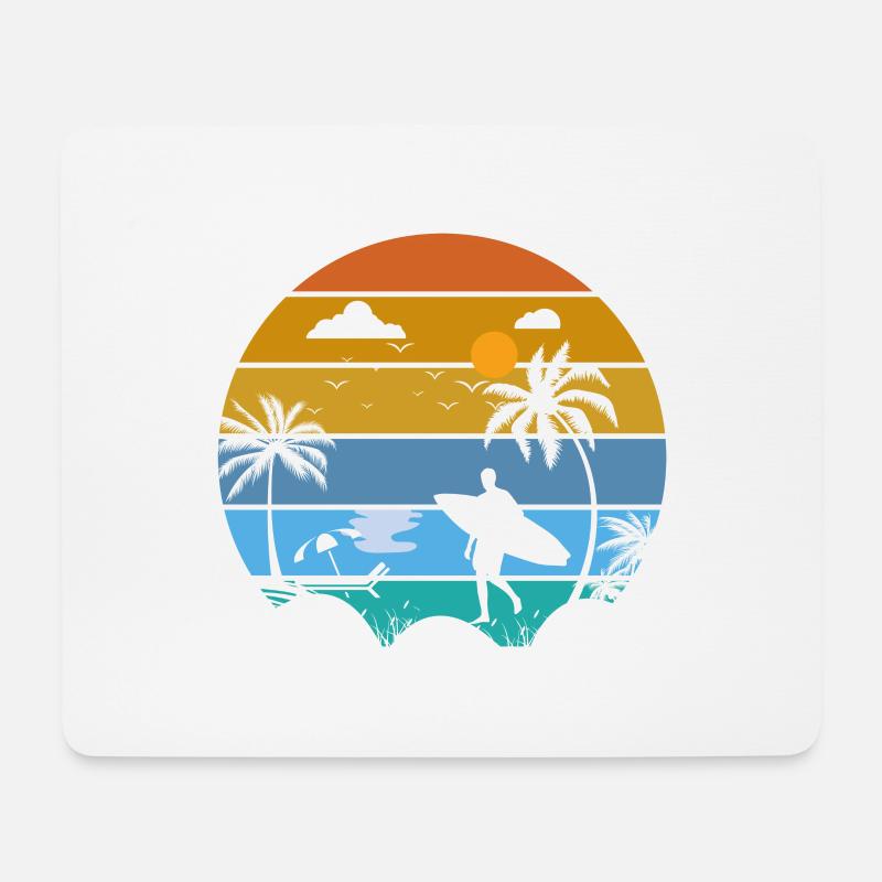 Summer Beach Sunset - Mouse Pad (horizontal) - white