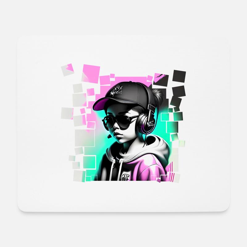 Madchen - Mousepad (Querformat) - Weiß