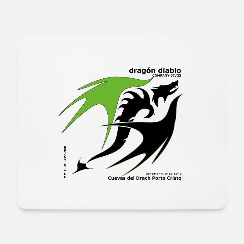 Drachenshirt - Mousepad (Querformat) - Weiß
