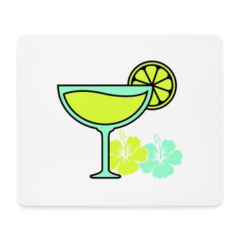 Cocktail Hibiscus - Mouse Pad (horizontal) - white - Front