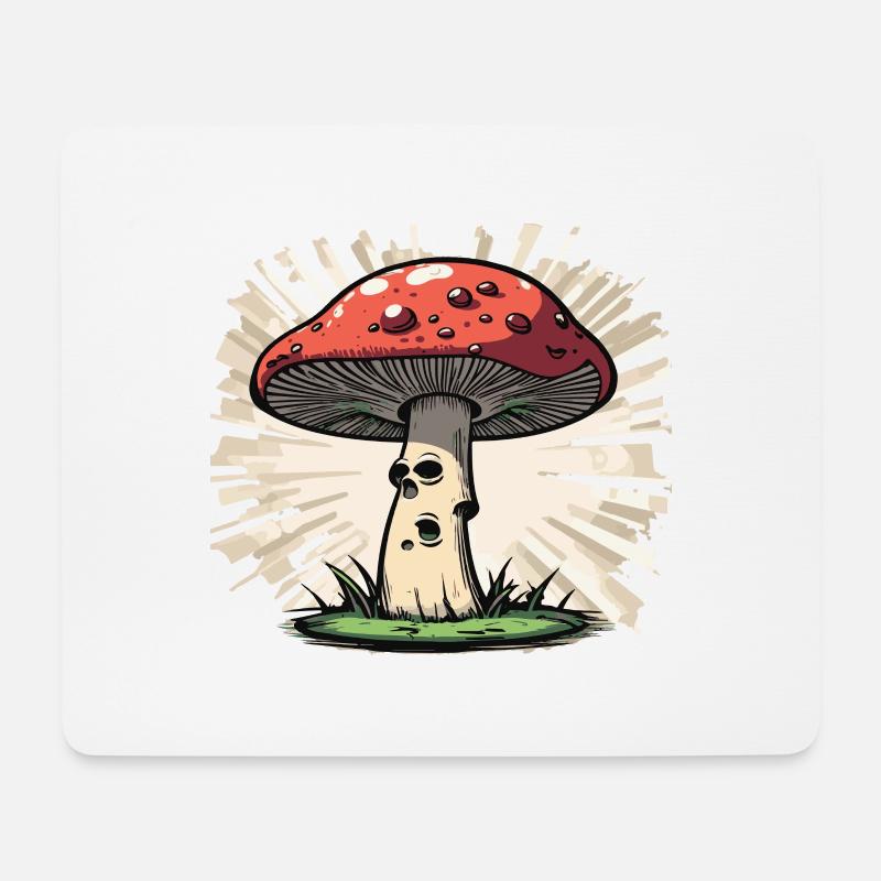 Fliegenpilz - Mousepad (Querformat) - Weiß