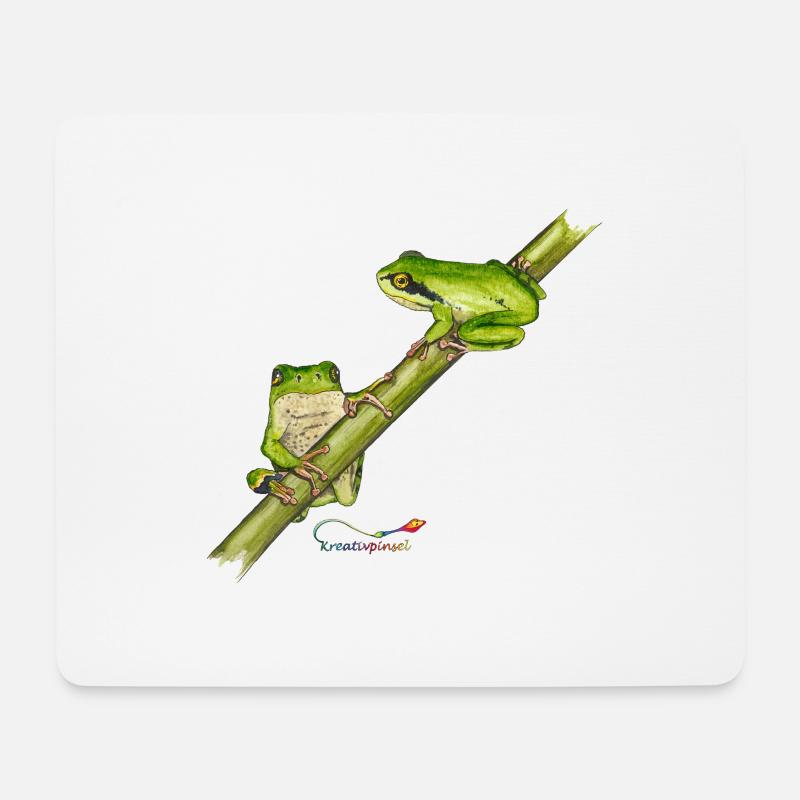 Laubfrosch - Mousepad (Querformat) - Weiß