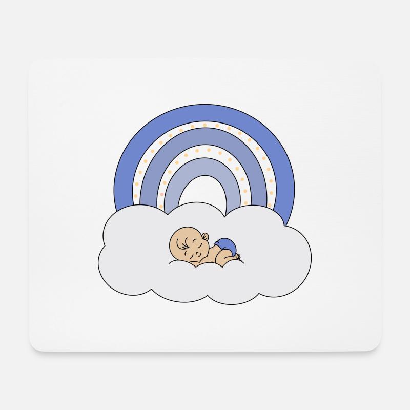 Regenbogen Baby - Mousepad (Querformat) - Weiß