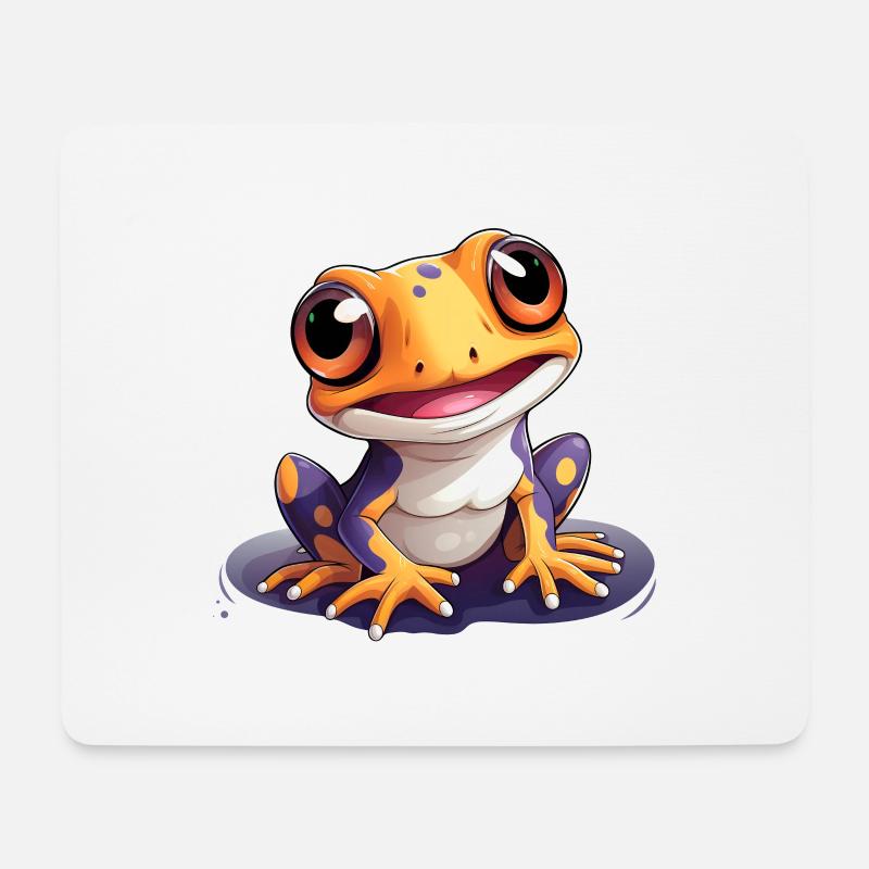 Gecko Logo Niedlicher Gecko - Mousepad (Querformat) - Weiß