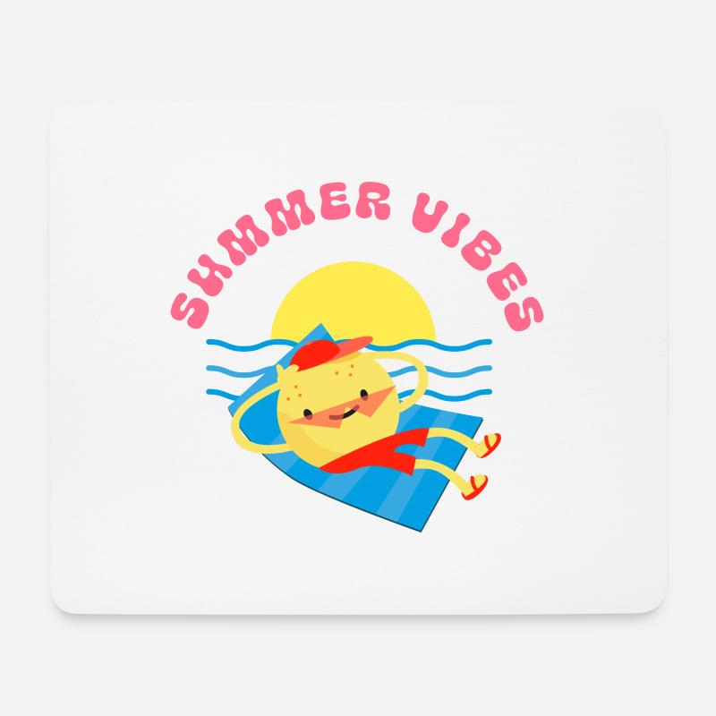 sumer vibes lemon - Mousepad (Querformat) - Weiß
