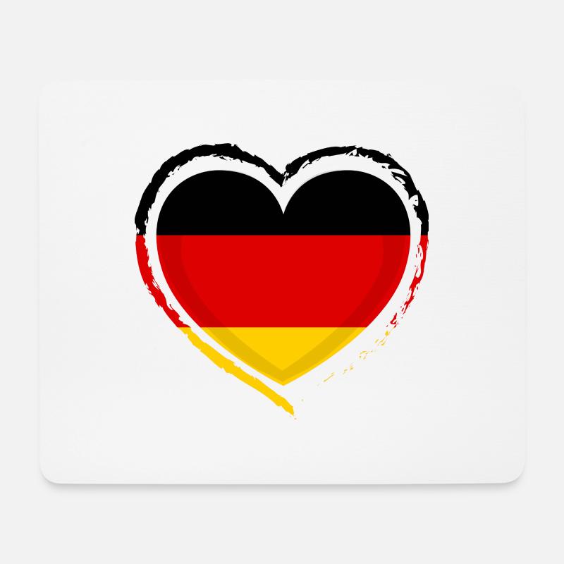 Fußball Fan Deutschland - Mousepad (Querformat) - Weiß