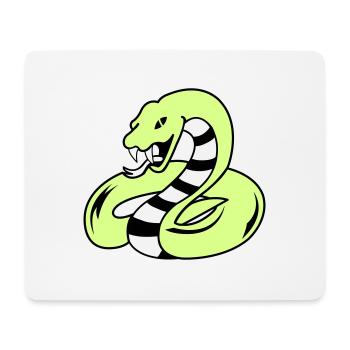 snake 02 - Mousepad (Querformat) - Weiß - Vorne