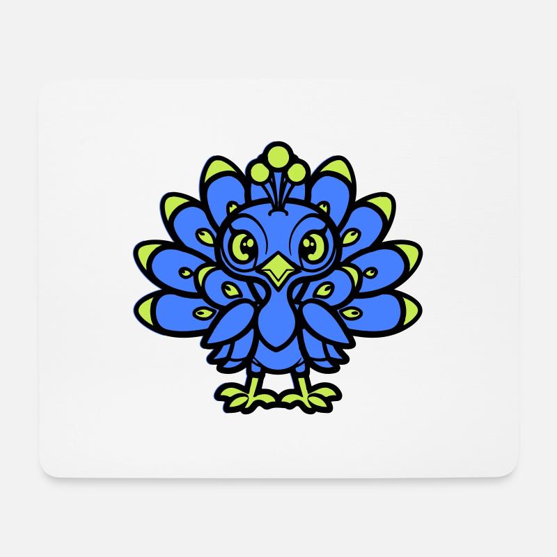 pfau comic - Mousepad (Querformat) - Weiß