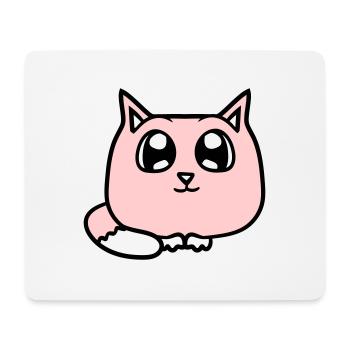 chat mignon a l’air heureux souriant chaton amusant - Tapis de souris (format paysage) - blanc - Devant