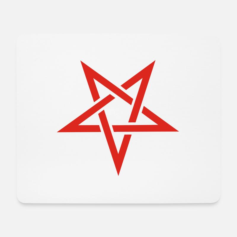 Pentagramm - Mousepad (Querformat) - Weiß