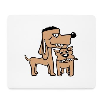 2 Nasty Dogs Team Two Friends Bro Crew - Tapis de souris (format paysage) - blanc - Devant