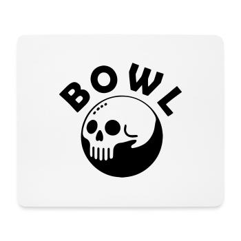 Boule de bowling crâne - Bol Design - Tapis de souris (format paysage) - blanc - Devant