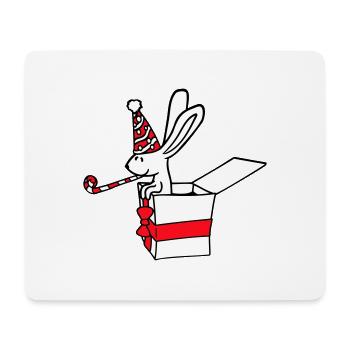 Hase Geburtstag Jahre alt Geschenk Tröte Party Hut - Mousepad (Querformat) - Weiß - Vorne
