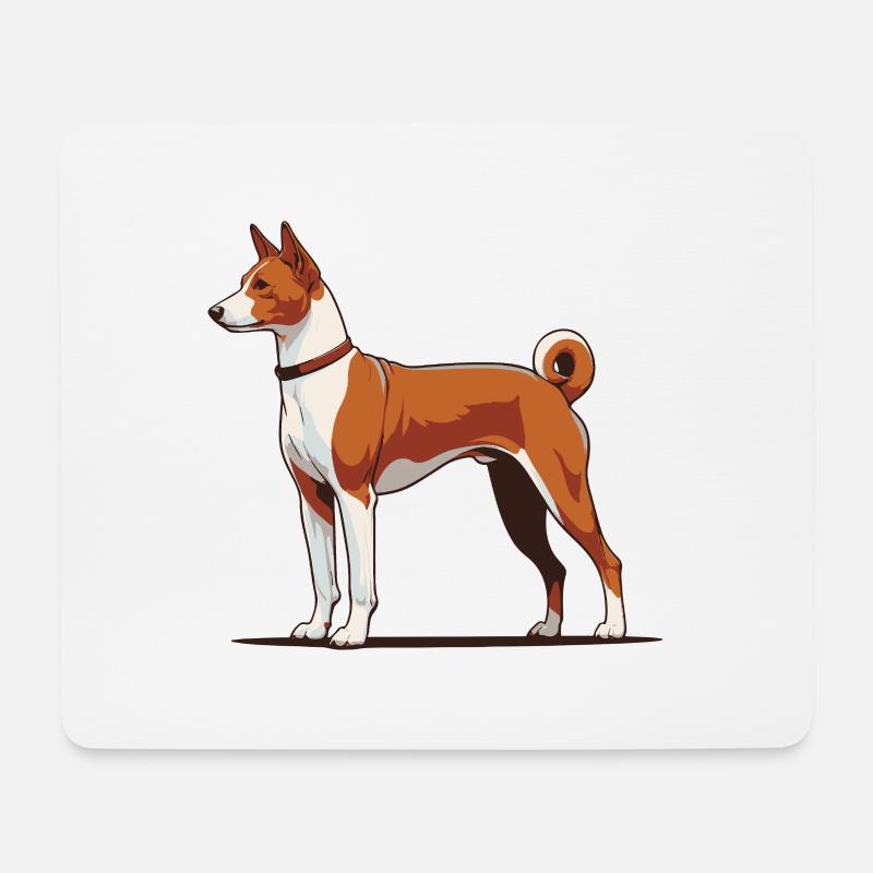 Basenji - Mousepad (Querformat) - Weiß