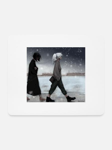 Two girls - Mouse Pad (horizontal) - white