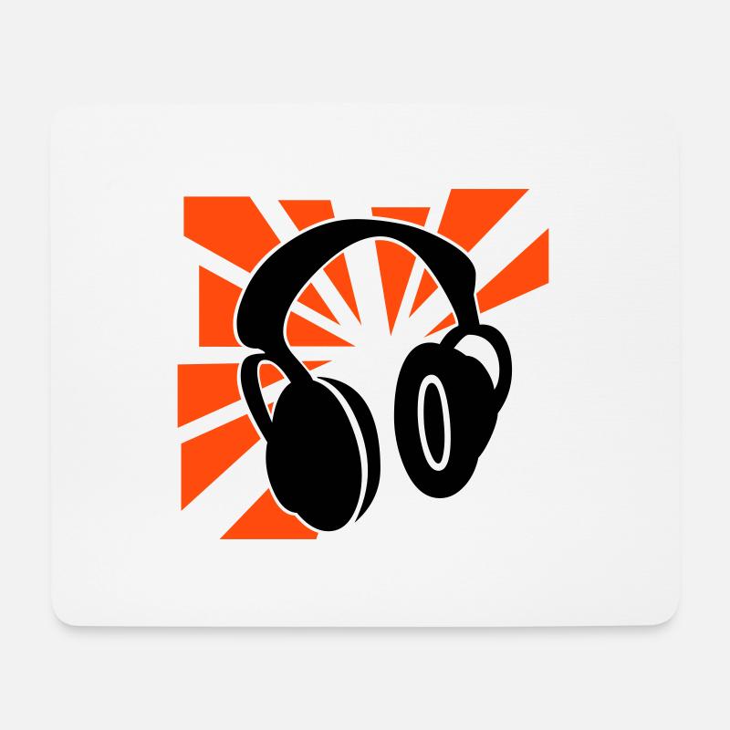 Explodierende Kopfhörer - Mousepad (Querformat) - Weiß