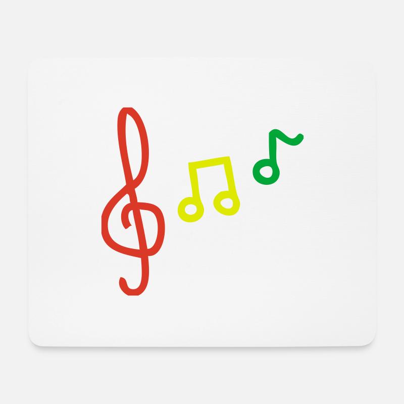 Noten - Mousepad (Querformat) - Weiß