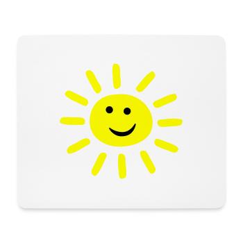 Smiley Summer Sun - Mouse Pad (horizontal) - white - Front