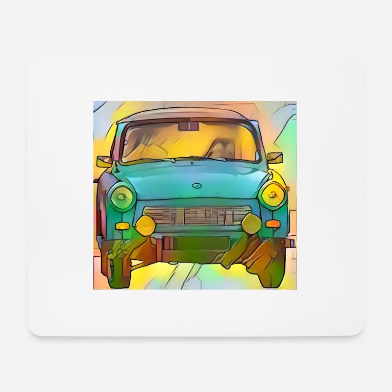 Trabi - Mousepad (Querformat) - Weiß