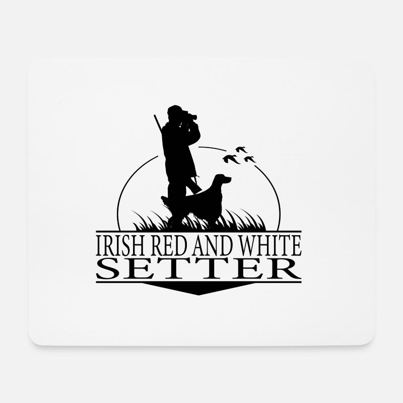 IRISH RED AND WHITE SETTER Jagdhunderasse Wilsigns - Mousepad (Querformat) - Weiß