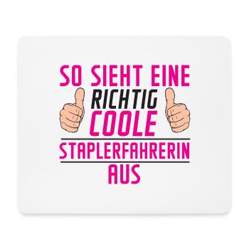 Staplerfahrerin | Gabelstapler | Spruch | | Humor - Mousepad (Querformat) - Weiß - Vorne