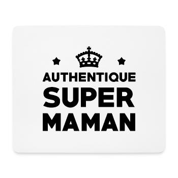 Authentic Super Mom - Mother's Day - Mouse Pad (horizontal) - white - Front