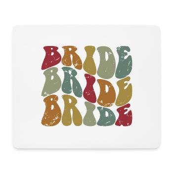 Retro Bride Matching Mariage Couple Fiançailles - Tapis de souris (format paysage) - blanc - Devant