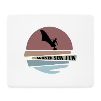 Wingfoil sunset Silhouette - Mousepad (Querformat) - Weiß - Vorne