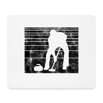 Ice Curling Curler Curling Retro Gift - Mouse Pad (horizontal) - white - Front