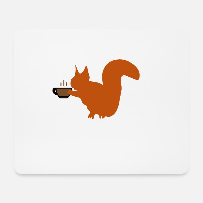 Good Morning Kaffee Eichhörnchen Guten Morgen - Mousepad (Querformat) - Weiß