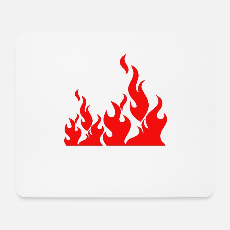 Flammen lodernd beeindruckend - Mousepad (Querformat) - Weiß