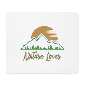 Randonnée en amoureux de la nature en amoureux de la nature - Tapis de souris (format paysage) - blanc - Devant