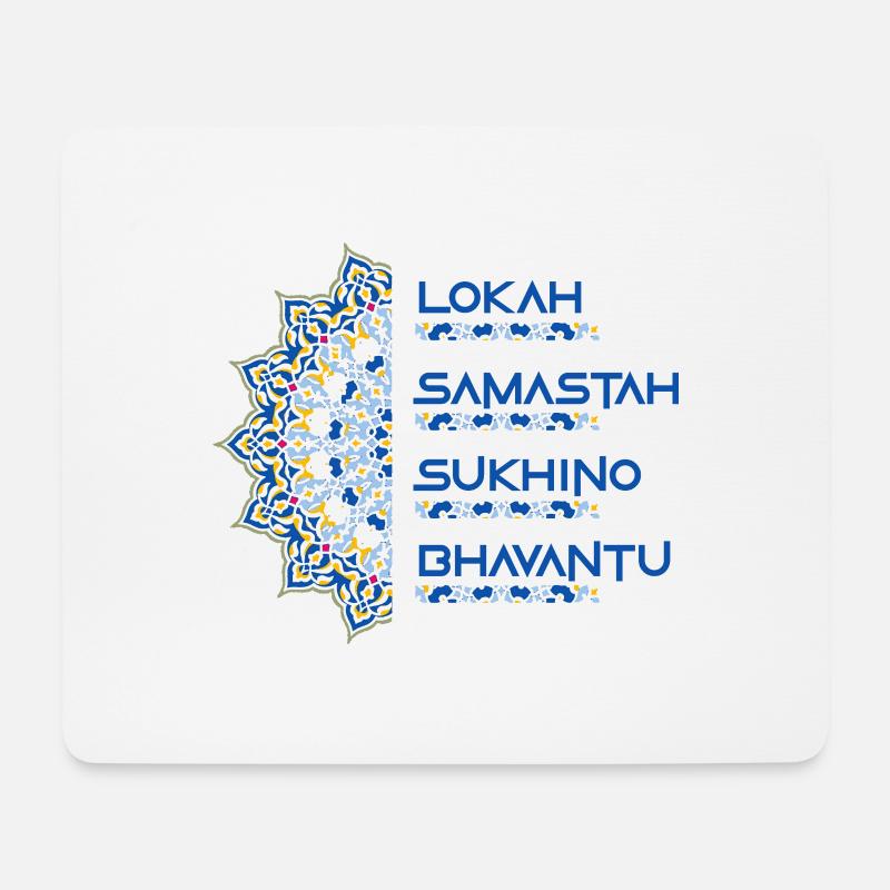 Mandala Mantra Yoga Mode Design Shirt Geschenk - Mousepad (Querformat) - Weiß