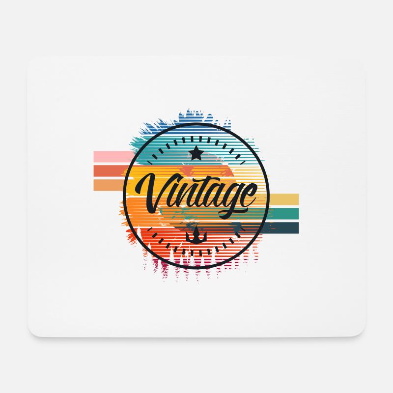 Vintage - Mousepad (Querformat) - Weiß