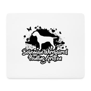 BOHEMIAN WIREHAIRED POINTING GRIFFON Dog Wilsigns - Mouse Pad (horizontal) - white - Front