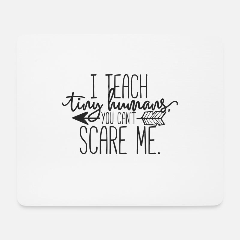 I Teach Tiny Humans Kids School Teacher Funny - Mousepad (Querformat) - Weiß