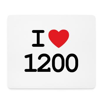 I love 1200 - Ich liebe Brigittenau Shirt - Mouse Pad (horizontal) - white - Front