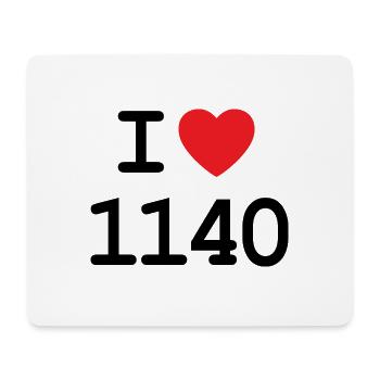 I love 1140 - Ich liebe Penzing Shirt - Mousepad (Querformat) - Weiß - Vorne