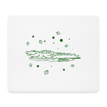 Crocodile - Tapis de souris (format paysage) - blanc - Devant