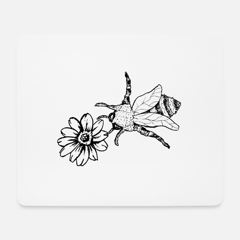Biene Wespe Hummel Imker Naturschutz Umwelt Bio - Mousepad (Querformat) - Weiß
