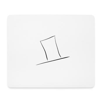 Hat, top hat - Mouse Pad (horizontal) - white - Front