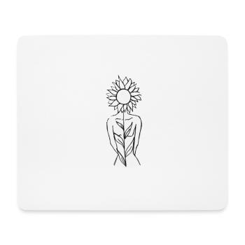sunflower-woman - Mousepad (Querformat) - Weiß - Vorne