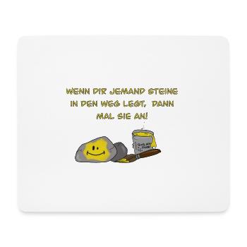 Steine - Mousepad (Querformat) - Weiß - Vorne