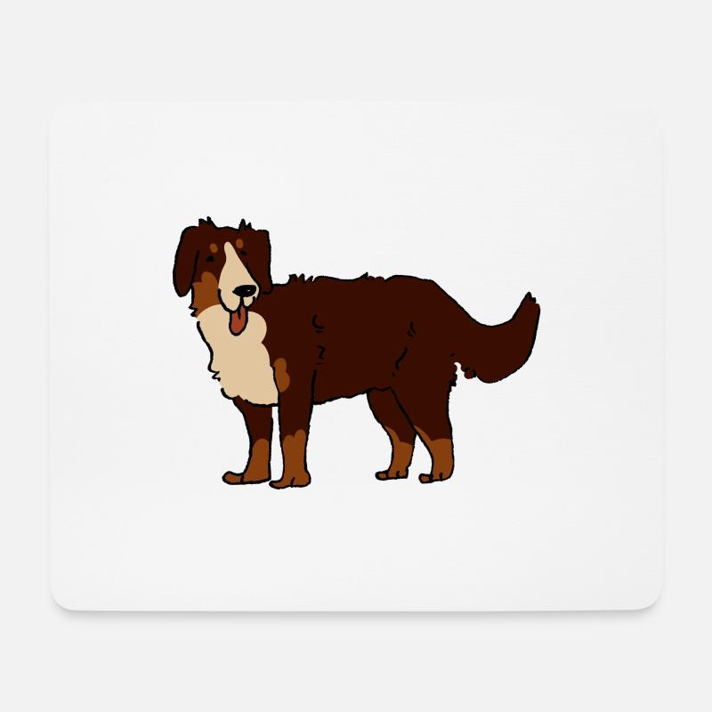 Berner Sennenhund - Mousepad (Querformat) - Weiß