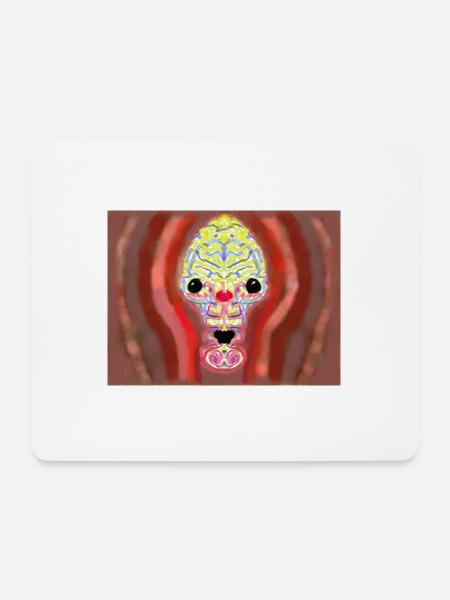 Crazy Totenkopf - Mousepad (Querformat) - Weiß