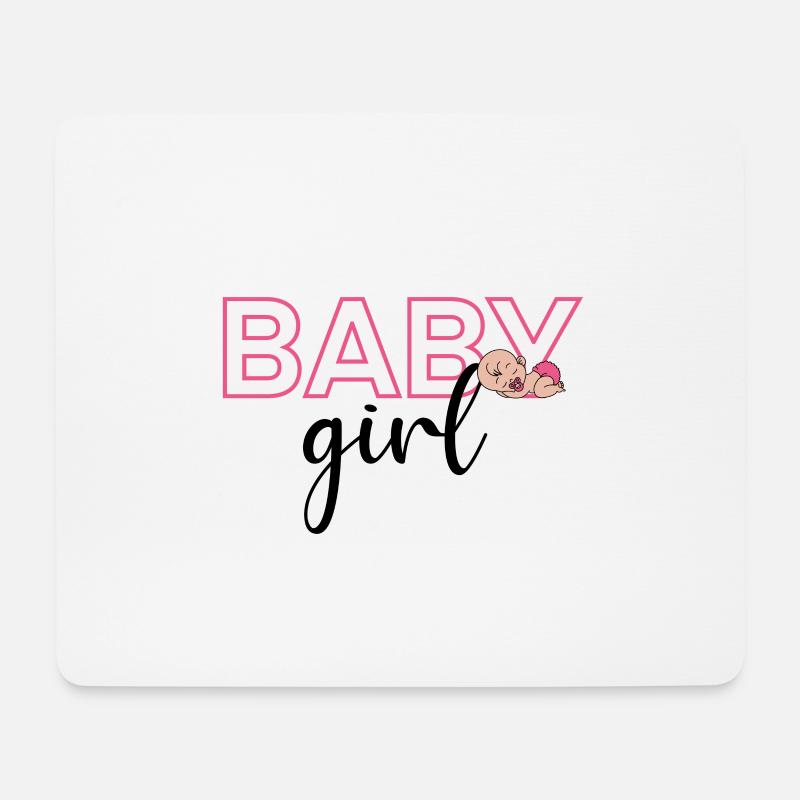 Baby girl - Mousepad (Querformat) - Weiß
