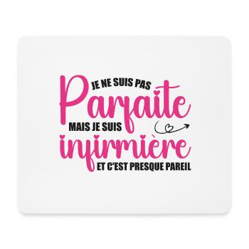 Ich bin nicht perfekt, ich bin Krankenschwester - Mousepad (Querformat) - Weiß - Vorne